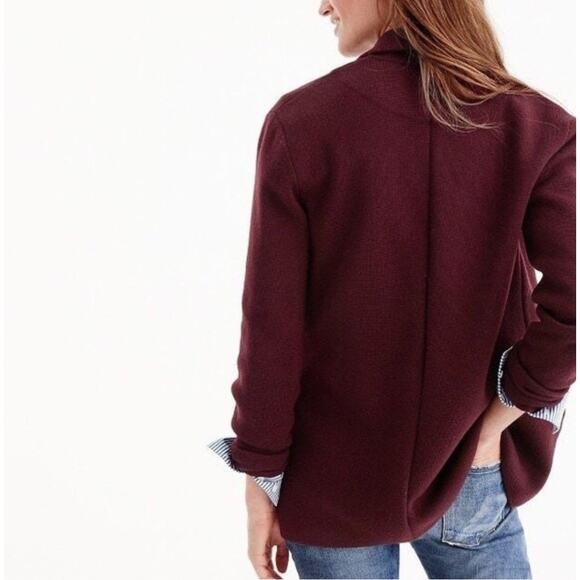 J.CREW Merino Wool Sweater Blazer Vintage Cabernet Maroon Red Purple {3Q30} - Picture 2 of 8
